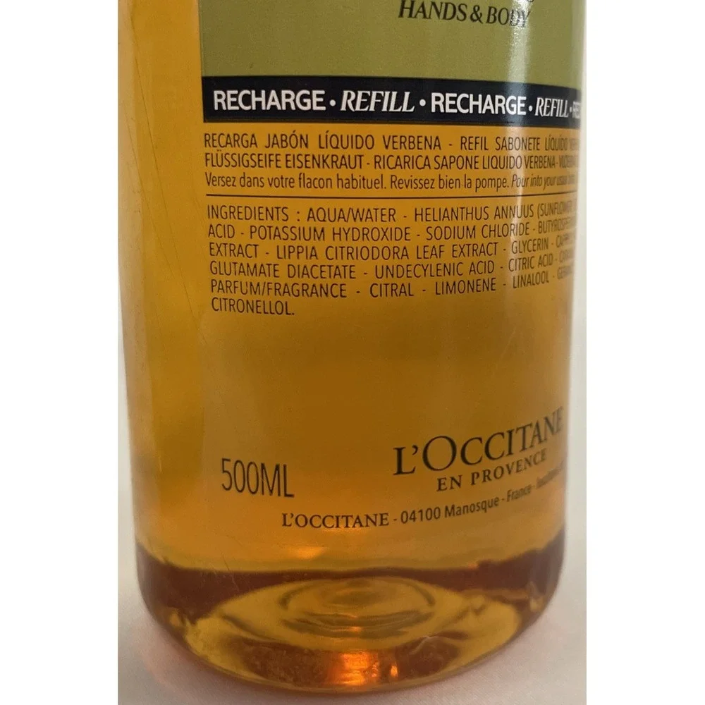 L'Occitane Verbena Shower Gel Hands & Body Wash Refill, 16.9 Fl Oz 2 Pack NEW